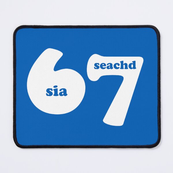 Item preview, 6 7 with Gaelic words for the number 6 sia and 7 seachd in white designed and sold by Mamaidh Made.