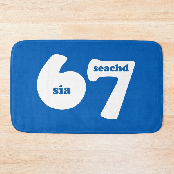 Item preview, 6 7 with Gaelic words for the number 6 sia and 7 seachd in white designed and sold by Mamaidh Made.