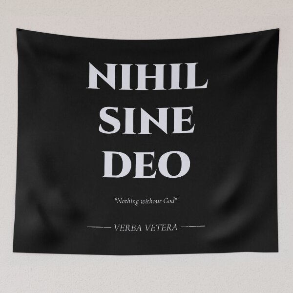 Item preview, Nihil Sine Deo – Classical Latin Faith-Inspired Design designed and sold by BrushRushX.