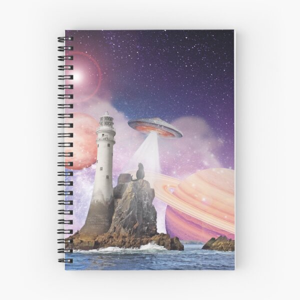 Item preview, Cat at the Lighthouse – Galactic UFO Adventure designed and sold by Mauswohn.