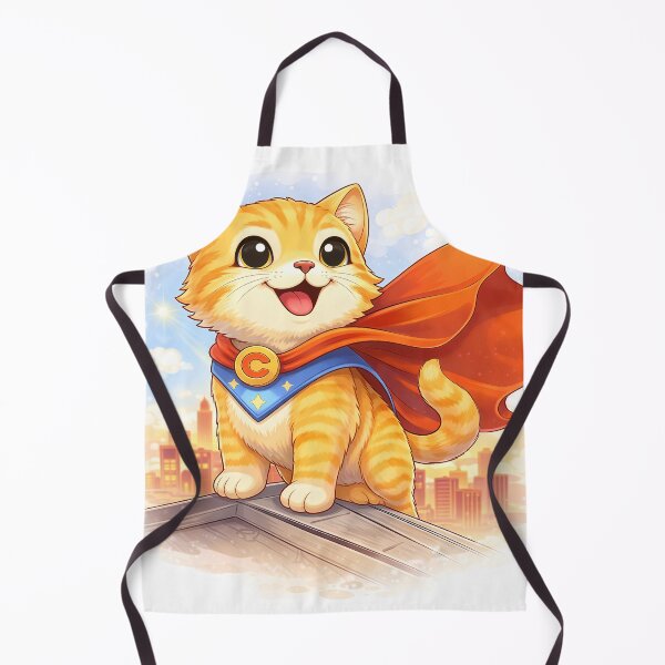 Item preview, Superhero Cat – Cute Brave Kitty with Cape | Kawaii Hero Cat Art designed and sold by Furfolkz.