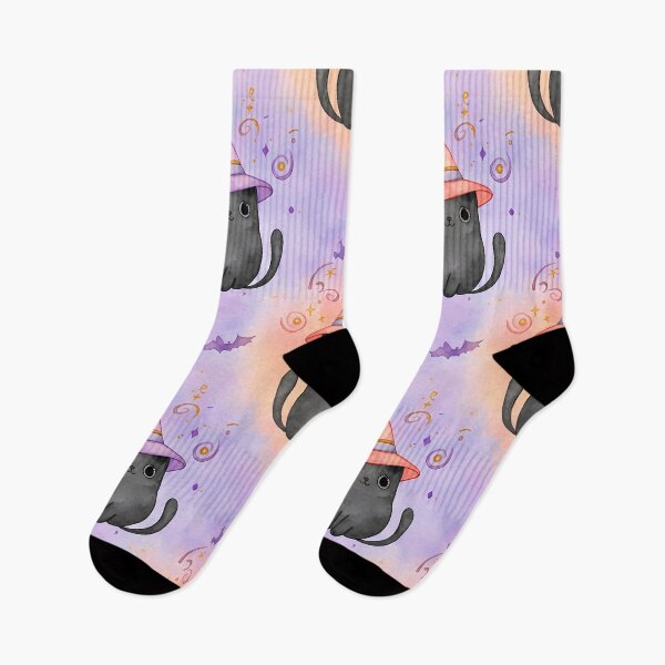 Item preview, Witchy Whiskers – Pastel Halloween Cat Pattern designed and sold by meesub.