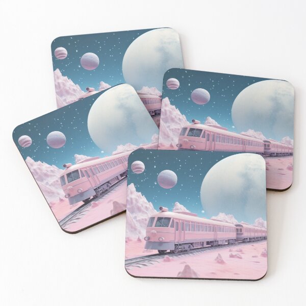 Item preview, Pink Space Train – Intergalactic Journey in Pastel Look designed and sold by Mauswohn.