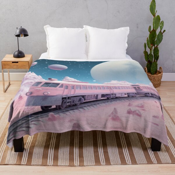 Item preview, Pink Space Train – Intergalactic Journey in Pastel Look designed and sold by Mauswohn.