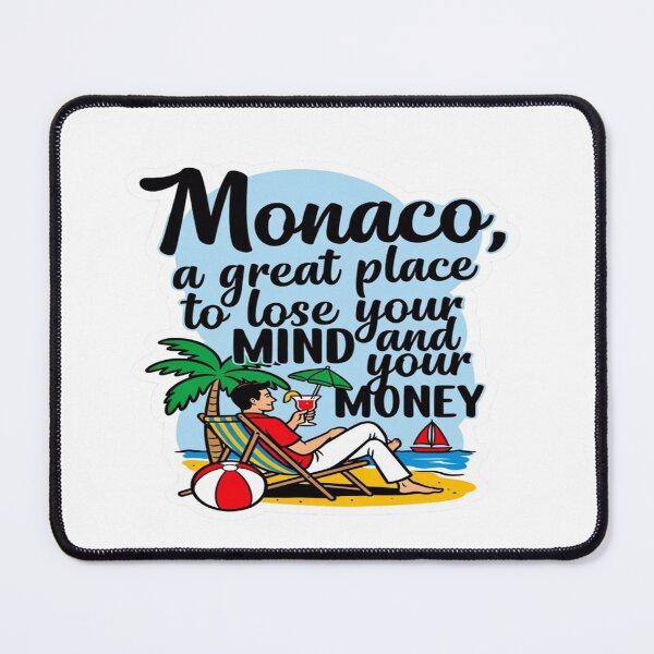 Item preview, I Love Monaco Because It’s Small Wealthy and I Am Too – Funny Monaco Travel T-Shirt & Sticker Design designed and sold by Sushikidsntoddlers.
