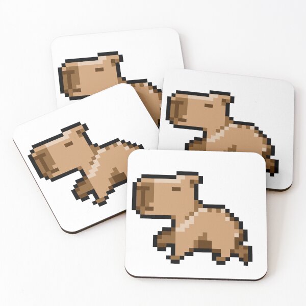 Item preview, Capybara Walk pixel art Sticker  designed and sold by PAVA PHU .