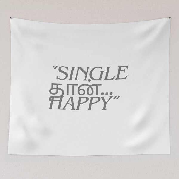 Item preview, Single Than Happy Tamil Quote Design designed and sold by Adappai.