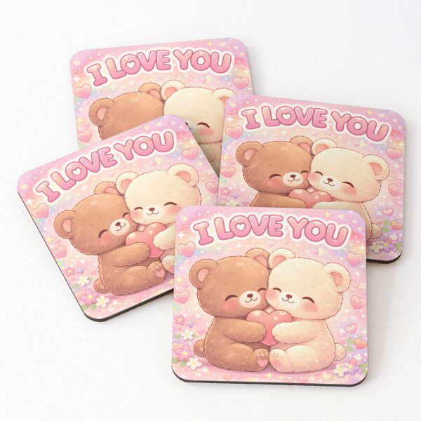 Item preview, Adorable Love Bears – Kawaii Valentine Design designed and sold by MoReNdA83.