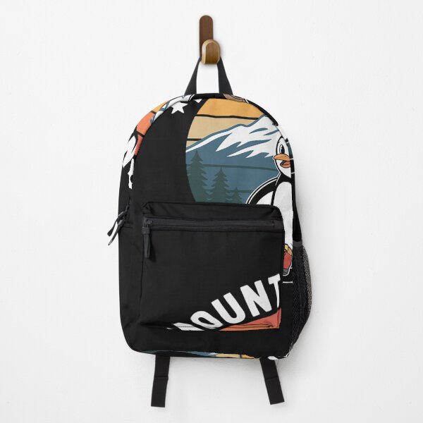 Item preview, Funny Hiker Penguin Climbing Mount Rainier designed and sold by BlueCreator-inc.
