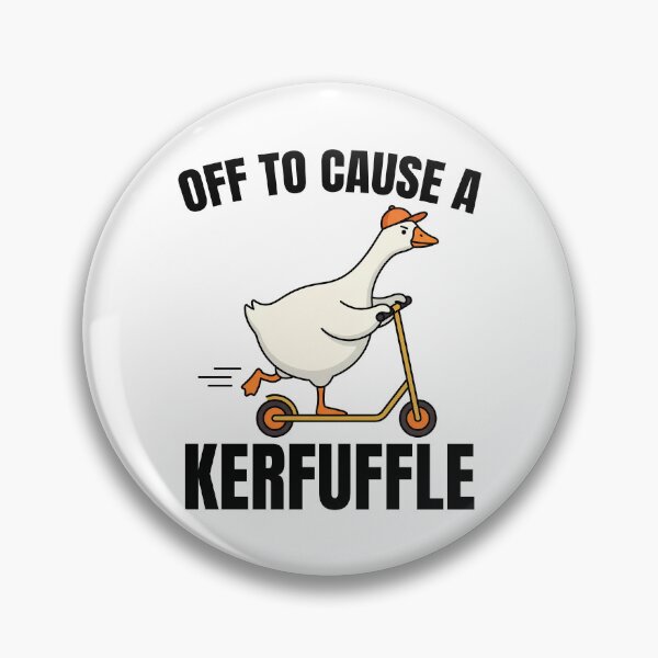 Item preview, Funny Goose Riding Scooter - Off to Cause a Kerfuffle designed and sold by RigyIllustrates.