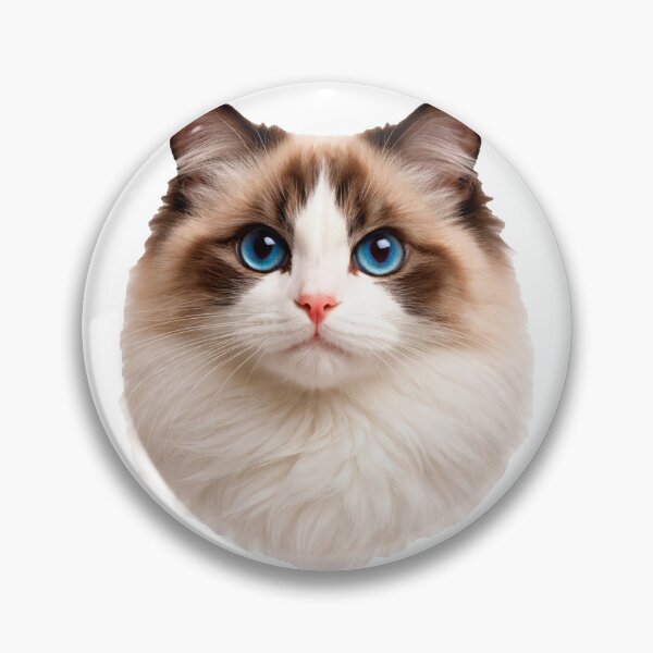 Item preview, Captivating Blue-Eyed Ragdoll Cat Portrait on a transparent background designed and sold by Clavivs.