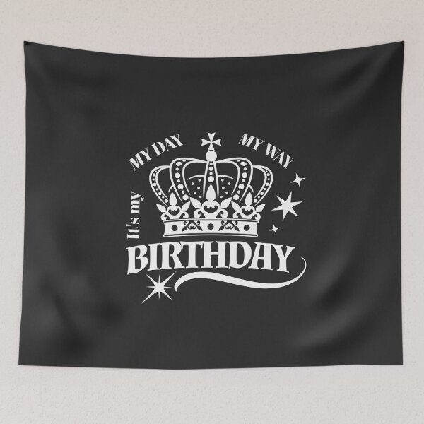 Item preview, Birthday Crown Minimal White Typography designed and sold by LoviqueLab.
