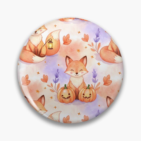 Item preview, Lantern Foxes & Pumpkin Whimsy – Autumn Woodland Pattern designed and sold by meesub.