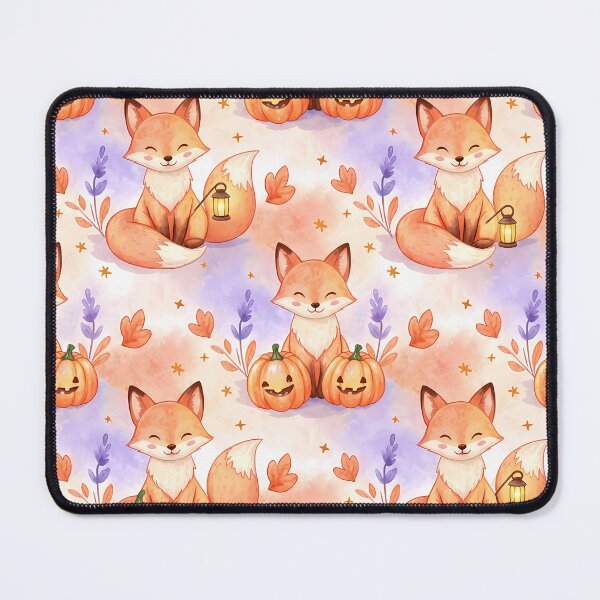 Item preview, Lantern Foxes & Pumpkin Whimsy – Autumn Woodland Pattern designed and sold by meesub.