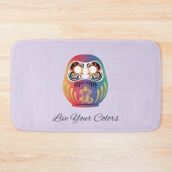 Item preview, Live Your Colors Multicolor Daruma Motivational Illustration designed and sold by daila70.