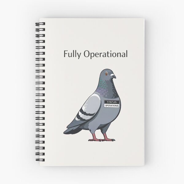 Item preview, Fully Operational Pigeon Minimalist Humor Design designed and sold by Ombrya.