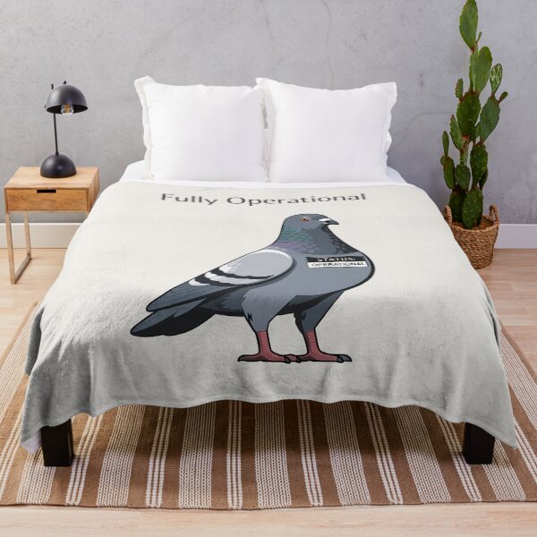 Item preview, Fully Operational Pigeon Minimalist Humor Design designed and sold by Ombrya.