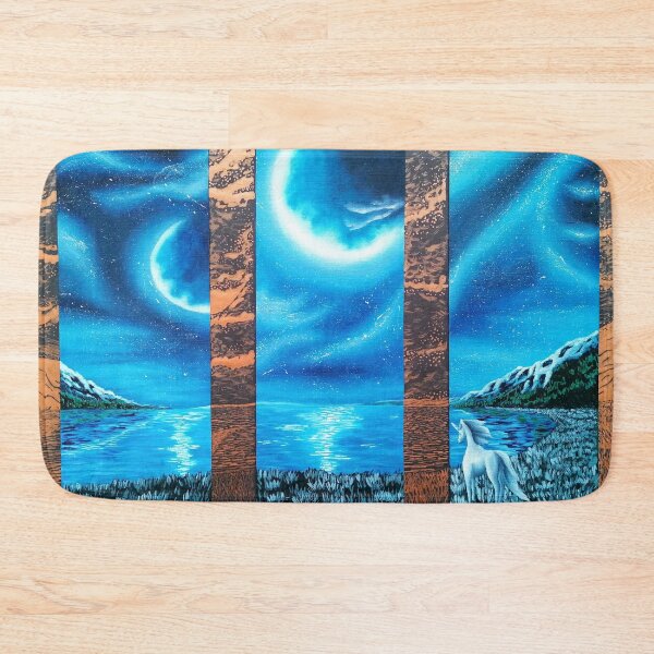 Item preview, Unicorn moonlight designed and sold by "mariadreamart".