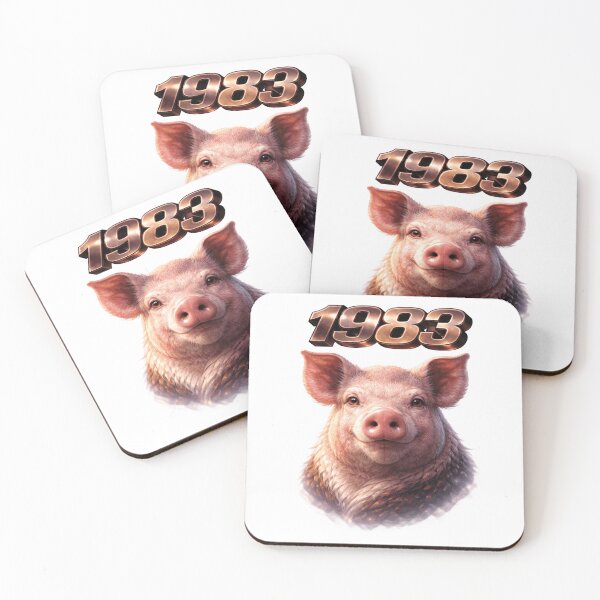 Item preview, 1983 Year of the Pig Eastern Zodiac Strength Power Design designed and sold by AlexLineArt.