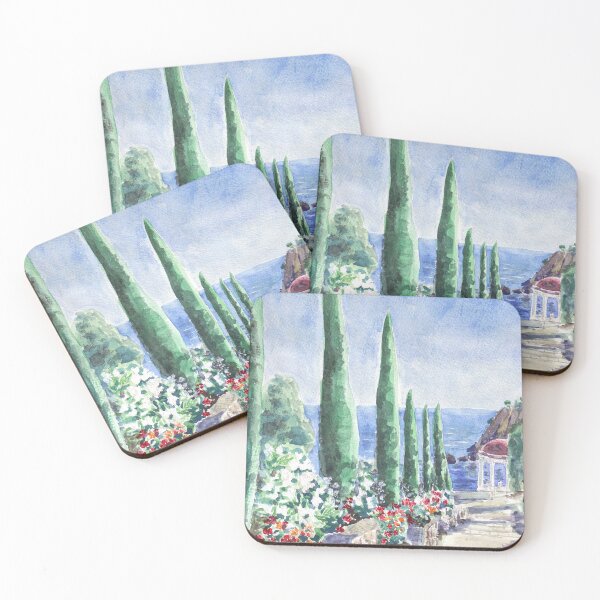 Item preview, watercolour painting of Blanes, Costa Brava in summer designed and sold by ColorandColor.