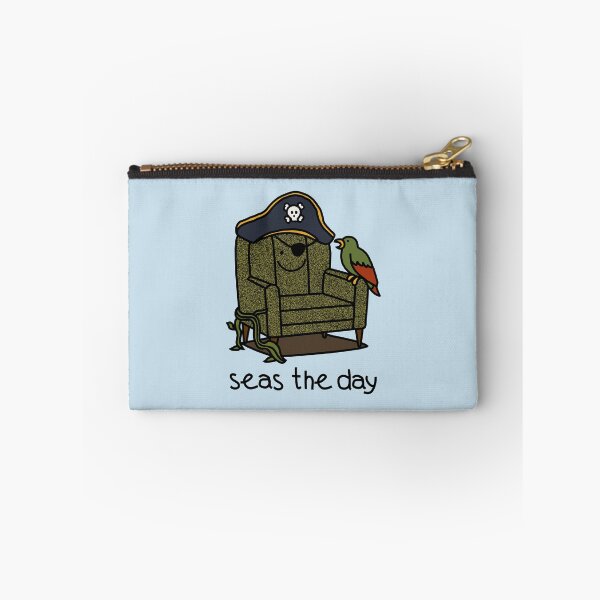 Item preview, Puns Pirate Captains Chair says Seas the Day designed and sold by ellenhenry.