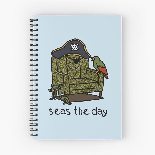 Item preview, Puns Pirate Captains Chair says Seas the Day designed and sold by ellenhenry.