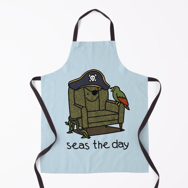 Item preview, Puns Pirate Captains Chair says Seas the Day designed and sold by ellenhenry.