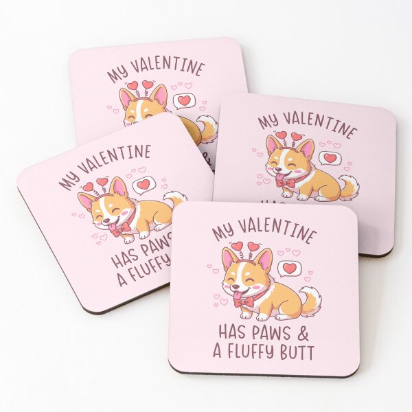 Item preview, My Valentine Has Paws and a Fluffy Butt - Cute Corgi Design designed and sold by Brogress Project.