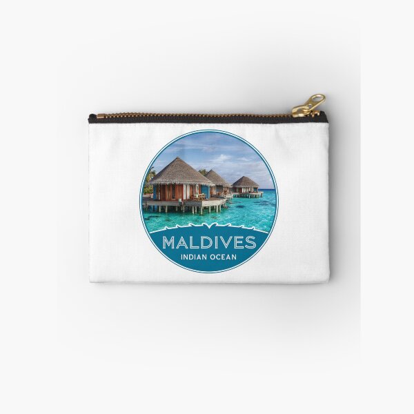 Item preview,  Maldives Indian Ocean Paradise Travel Sticker with Overwater Bungalows designed and sold by Blurbean.