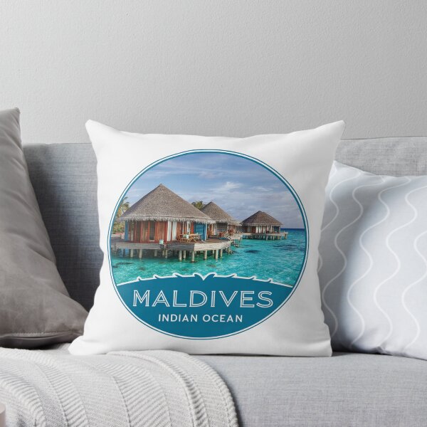 Item preview,  Maldives Indian Ocean Paradise Travel Sticker with Overwater Bungalows designed and sold by Blurbean.
