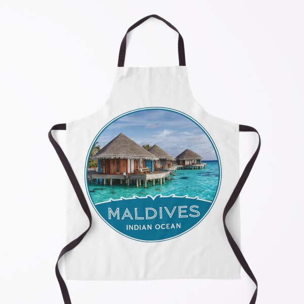 Item preview, Maldives Indian Ocean Paradise Travel Sticker with Overwater Bungalows designed and sold by Blurbean.