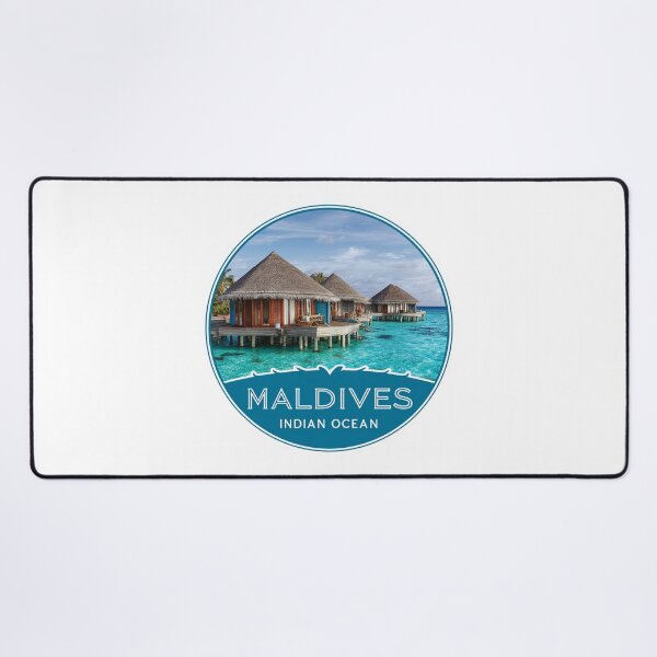 Item preview, Maldives Indian Ocean Paradise Travel Sticker with Overwater Bungalows designed and sold by Blurbean.