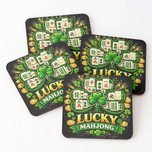 Item preview, Lucky Mahjong Clover Design designed and sold by AnInfiniteInkwell.