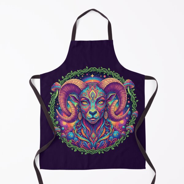 Item preview, Zodiac sign Art Print - Psychedelic female Aries designed and sold by Mindwork Creative Arts.
