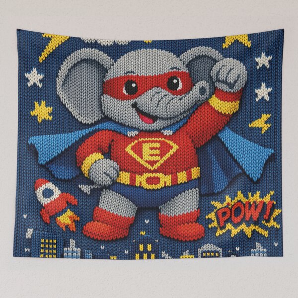 Item preview, Superhero Elephant – Cute Knitting Pattern Design designed and sold by Mauswohn.