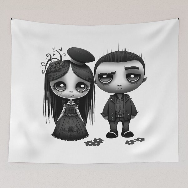 Item preview, Eternal Gloom – Emo Valentine Gothic Couple designed and sold by TheInkRaven.