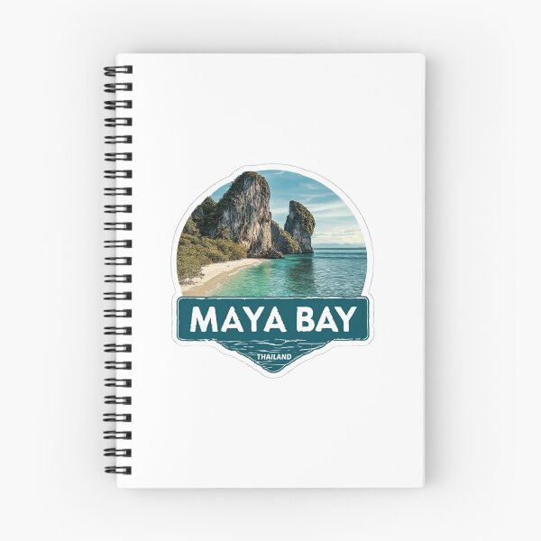 Item preview, Maya Bay Thailand Tropical Beach Paradise with Limestone Cliffs Sticker designed and sold by Blurbean.