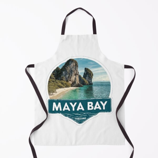 Item preview, Maya Bay Thailand Tropical Beach Paradise with Limestone Cliffs Sticker designed and sold by Blurbean.