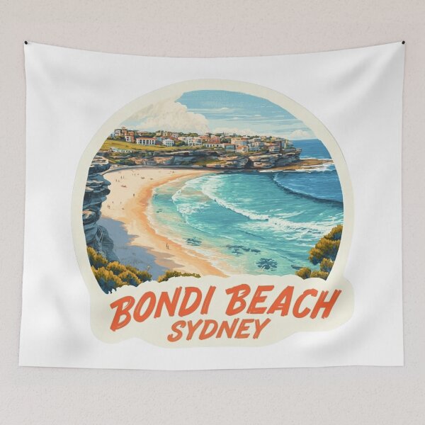 Item preview, Bondi Beach Sydney Australia Iconic Coastal Lifestyle Travel Sticker designed and sold by Blurbean.