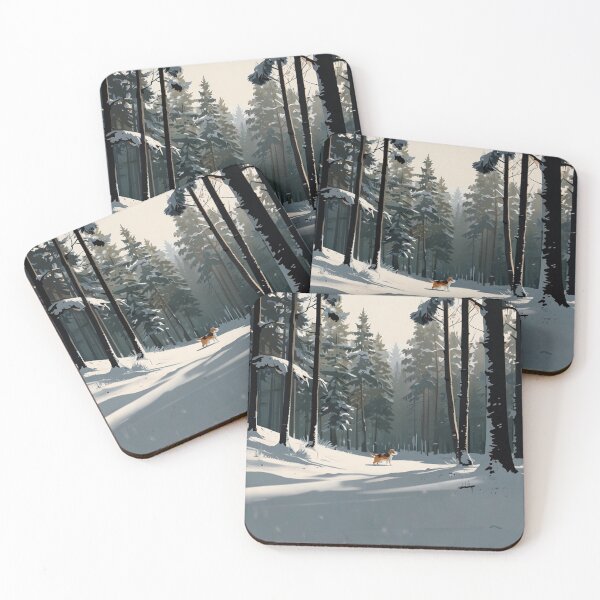 Item preview, Calm Winter Beagle Illustration designed and sold by NeatThingLover.