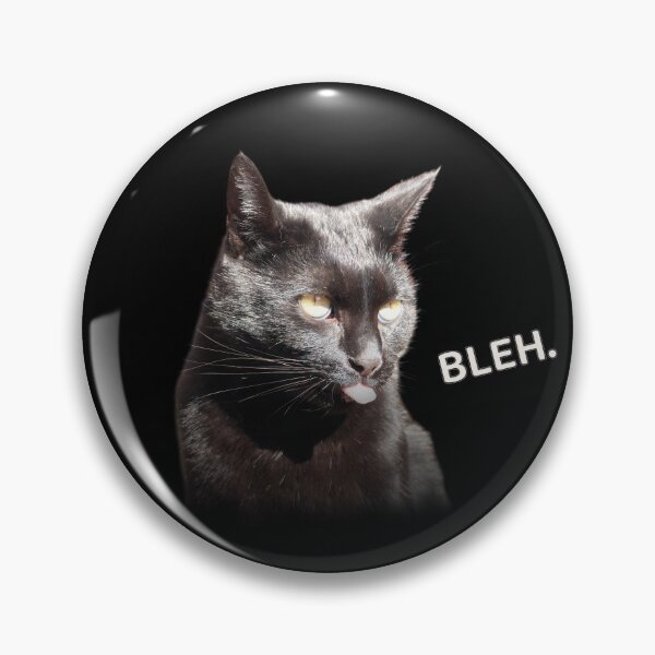 Item preview, Bleh Cat – Funny Black Cat with Tongue Out Minimal Design designed and sold by MB-CatPrints.