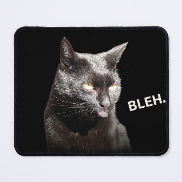 Item preview, Bleh Cat – Funny Black Cat with Tongue Out Minimal Design designed and sold by MB-CatPrints.