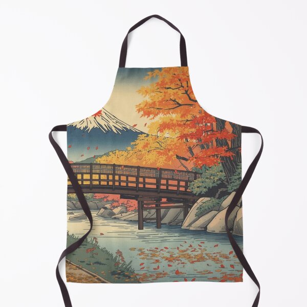 Item preview, Japanese Ukiyo-e Woodblock Print Autumn Momiji Maple Trees Red Orange Golden Foliage Edo Period Traditional Art designed and sold by Vandy Fullam.
