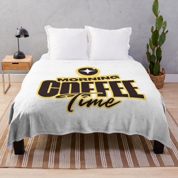Item preview, Morning Coffee Time Bold Graphic T-Shirt | Energetic Yellow Coffee Lover Gift designed and sold by BeanNTee.
