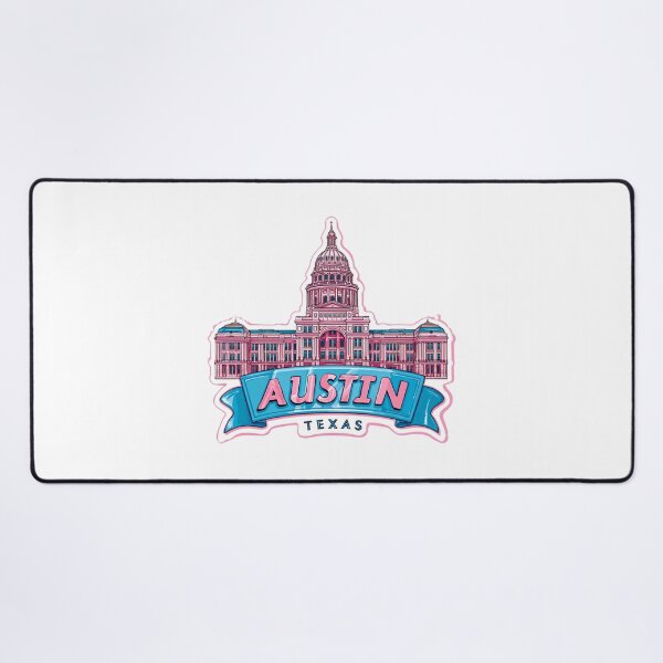 Item preview, Austin Texas State Capitol Vintage Pink Travel Postcard Style Sticker designed and sold by Blurbean.