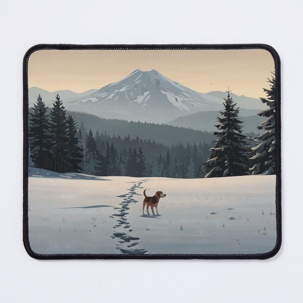 Item preview, Peaceful Beagle Snow Scene designed and sold by NeatThingLover.