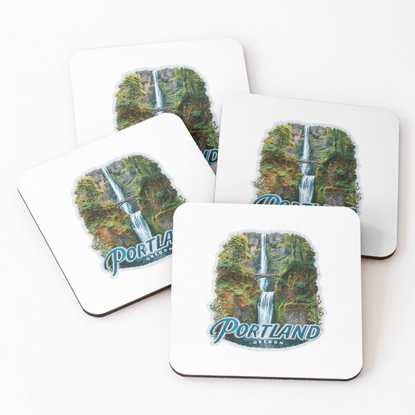 Item preview, Portland Oregon Multnomah Falls Pacific Northwest Waterfall Nature Sticker designed and sold by Blurbean.
