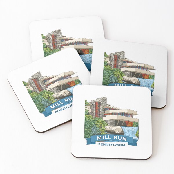 Item preview, Mill Run Pennsylvania Fallingwater Frank Lloyd Wright Architecture Sticker designed and sold by Blurbean.