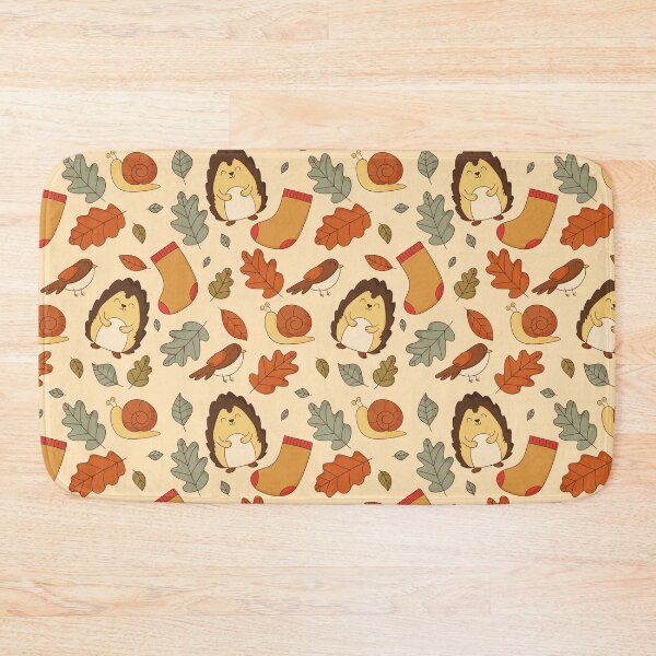 Item preview, Happy hedgehogs in autumn – Cute woodland animal pattern designed and sold by Mauswohn.