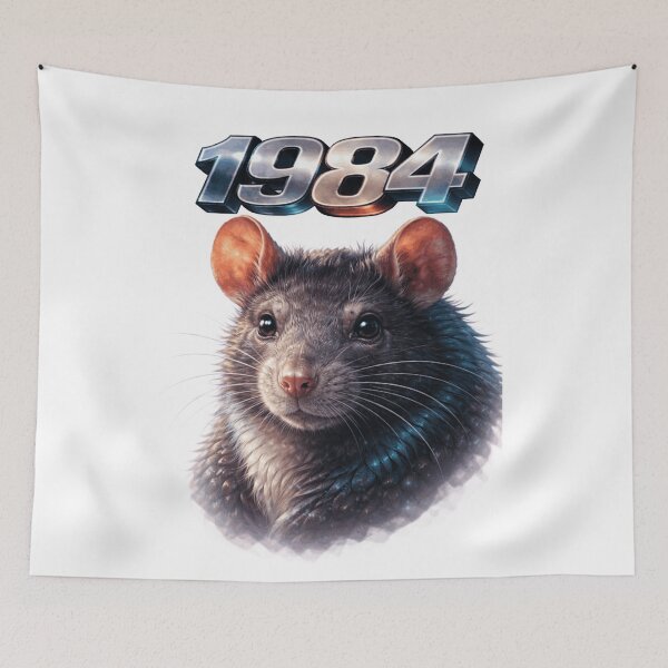 Item preview, 1984 Year of the Rat Eastern Zodiac Strength Power Design designed and sold by AlexLineArt.